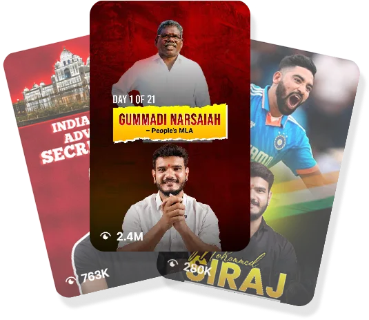 Screenshots of popular reels by Manoj Soni